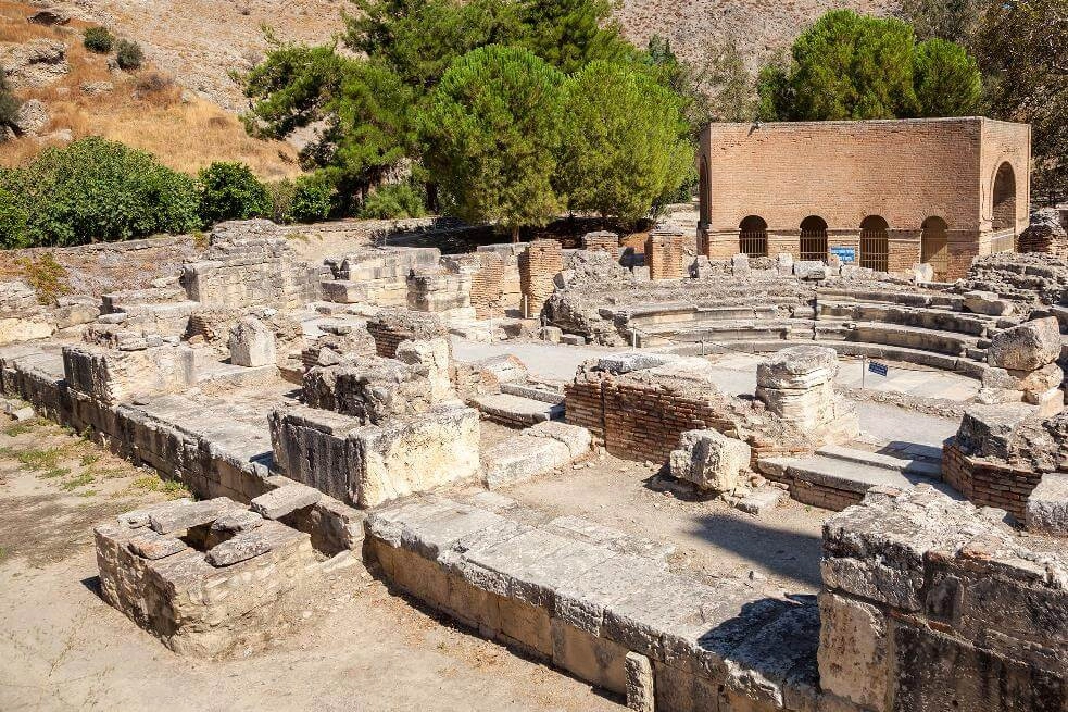 Αρχαιολογικός Χώρος Γόρτυνας διαδρομή από νότια Κρήτη